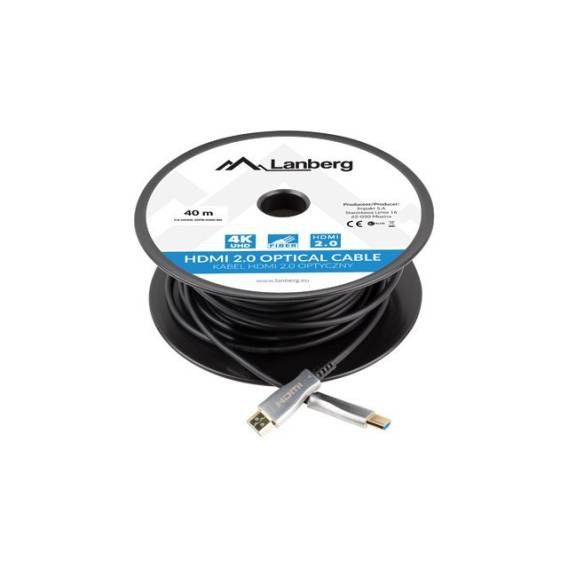 Obrázok pre Lanberg CA-HDMI-20FB-0300-BK optyczny kabel HDMI M/M 30m v2.0 4K
