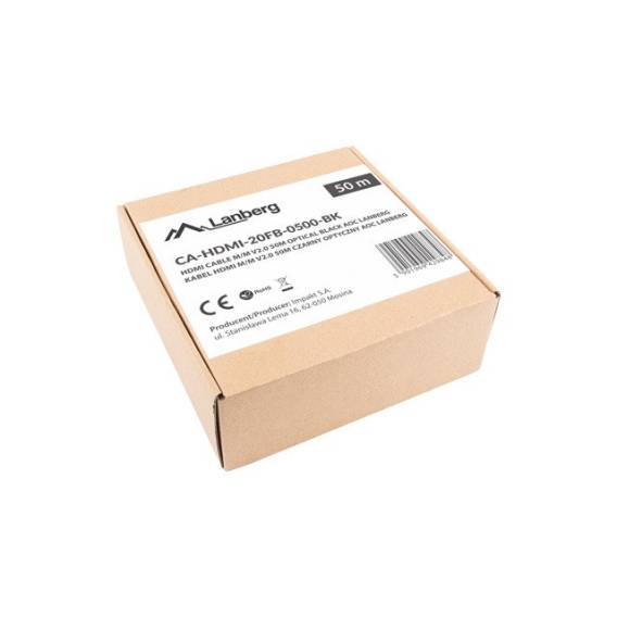 Obrázok pre Lanberg CA-HDMI-20FB-0500-BK optický kabel HDMI M/M 50m v2.0 4K AOC