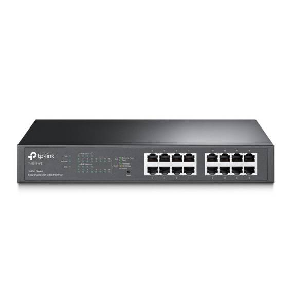 Obrázok pre TP-Link TL-SG1016PE Řízený L2 Gigabit Ethernet (10/100/1000) Podpora napájení po Ethernetu (PoE) 1U Černá