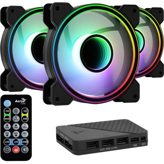 Obrázok pre Aerocool Mirage 12 ARGB Pro Počítačová skříň Chladicí sada 12 cm Černá
