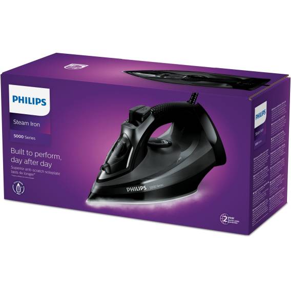 Obrázok pre Philips 5000 series DST5040/80 žehlička Napařovací žehlička Žehlicí plocha SteamGlide Plus 2600 W Černá