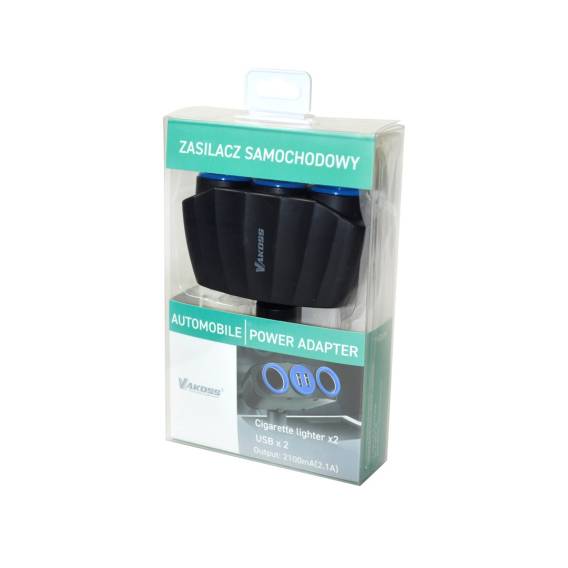 Obrázok pre Vakoss TP-3268K 2xUSB rozbočovač zapalovače cigaret
