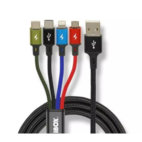 Obrázok pre Univerzální nabíjecí kabel 4 v 1 I-BOX USB IKUM4W1
