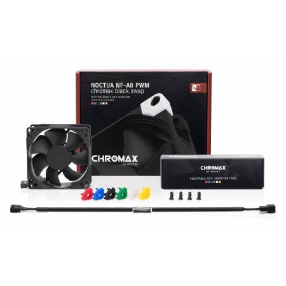 Obrázok pre Noctua NF-A8 PWM CH.BK.S počítačové chlazení Počítačová skříň Ventilátor 8 cm Černá