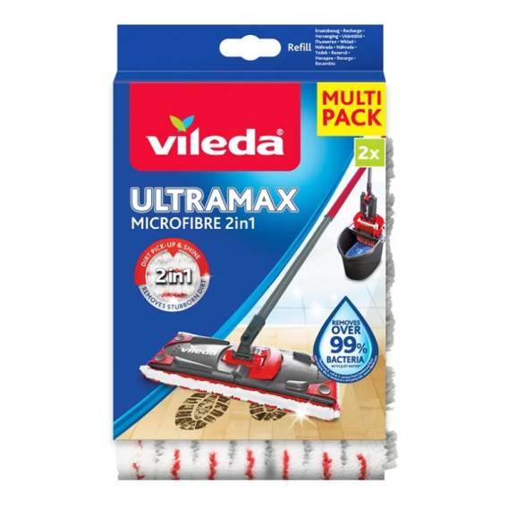 Obrázok pre Vileda 167720 příslušenství pro mytí podlah Mopovací podložky Červená, Bílá