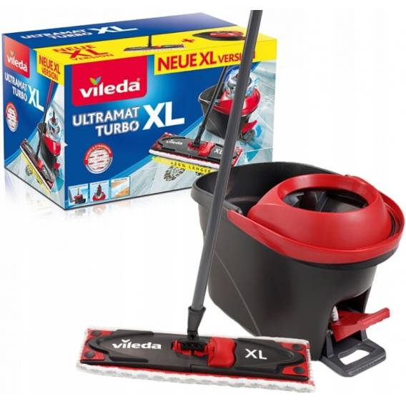 Obrázok pre Vileda Ultramat Turbo XL mop Suché a mokré Mikrovlákno Černá, Červená