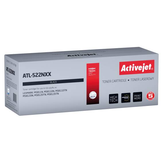 Obrázok pre Activejet ATL-522NXX Tonerová kazeta pro tiskárny Lexmark; Náhrada za Lexmark 52D2X00 (522X); Supreme; 45000 stran; černá