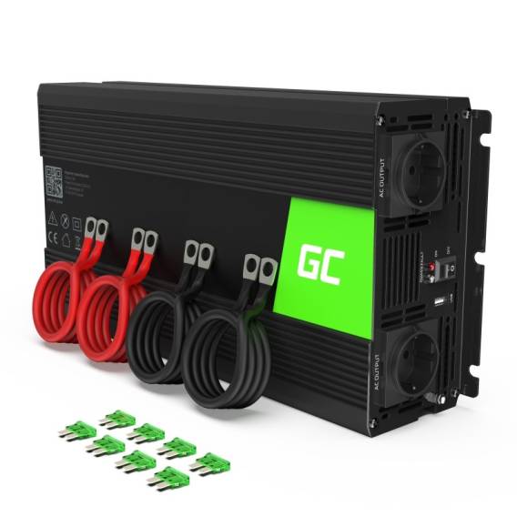 Obrázok pre Green Cell INV15 zdroj/transformátor Auto 3000 W Černá