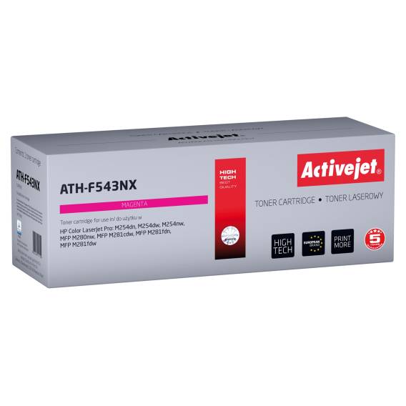 Obrázok pre Activejet ATH-F543NX Tonerová kazeta pro tiskárny HP; Náhrada za HP 540 CF543X; Supreme; 2500 stran; magenta