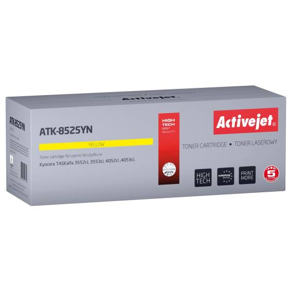 Obrázok pre Activejet ATK-8525YN Tonerová kazeta pro tiskárny Kyocera; Náhrada za Kyocera TK-8525Y; Supreme; 20000 stran; žlutá