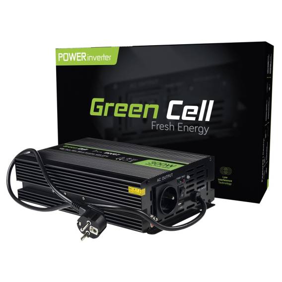 Obrázok pre Green Cell INV07 zdroj/transformátor Auto 300 W Černá