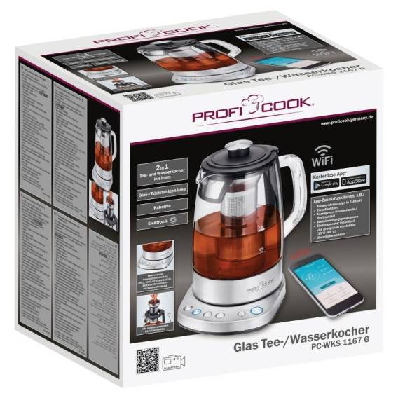 Obrázok pre Elektrická bezdrátová skleněná konvice Proficook PC-WKS 1167