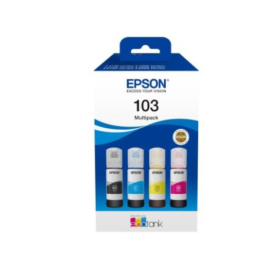 Obrázok pre Epson C13T00S64A inkoustová náplň 4 kusů Originální Černá, Azurová, Purpurová, Žlutá