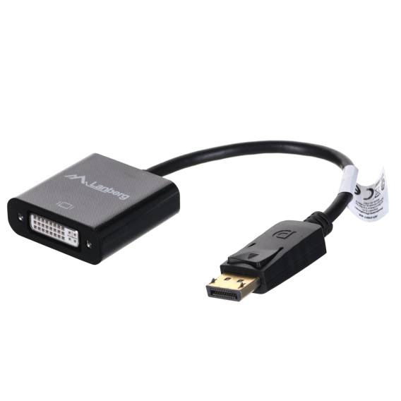 Obrázok pre Lanberg AD-0007-BK adaptér k video kabelům 0,1 m DisplayPort DVI-D Černá