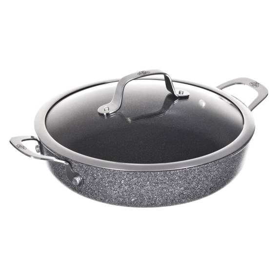 Obrázok pre Indukční hluboká pánev se 2 rukojeťmi BALLARINI Salina Granitium 24 cm 75002-811-0