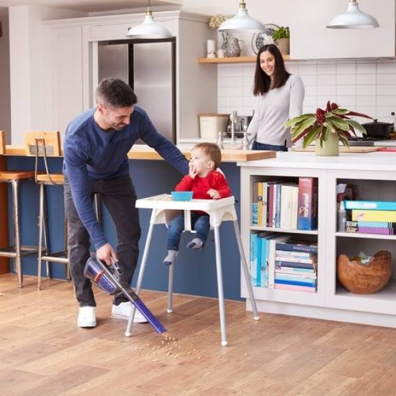 Obrázok pre Black & Decker BHHV520BFP ruční vysavač Černá, Fialová Bezsáčkové