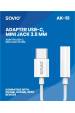 Obrázok pre Audio adaptér - USB typ 3.1 C (M) - Jack 3,5 mm (F) - bílý SAVIO AK-51