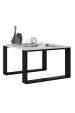 Obrázok pre MODERNÍ MINI stůl 67x67x40 cm Bílá/Černá