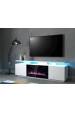 Obrázok pre Skříňka RTV EVA s elektrickým krbem 180x40x52 cm bílá/lesklá bílá