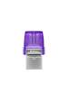 Obrázok pre Kingston Technology DataTraveler microDuo 3C USB paměť 64 GB USB Type-A / USB Type-C 3.2 Gen 1 (3.1 Gen 1) Purpurová, Nerezová ocel