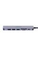 Obrázok pre UNITEK HUB USB-C H1118A; USB-A x3, USB-C, HDMI, SD, microSD