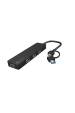 Obrázok pre NATEC HUB USB-C 3.0 MAYFLY 4-PORTS + USB-A ADAPTER