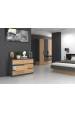 Obrázok pre Topeshop M6 120 ANTRACYT/ART komoda