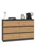 Obrázok pre Topeshop M6 120 ANTRACYT/ART komoda