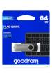 Obrázok pre Goodram UTS2 USB paměť 64 GB USB Typ-A 2.0 Černá, Stříbrná