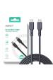 Obrázok pre AUKEY CB-SCC101 USB-C Type-C Power Delivery PD 100W 5A 1m Silikon Černá