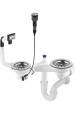 Obrázok pre Siphon for 1.5- and 2-bowl granite sink - Space-Saver
