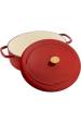 Obrázok pre BALLARINI BELLAMONTE OVÁLNÝ LITINOVÝ HRNEC 75003-566-0 - 5,5 LTR ČERVENÝ