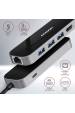 Obrázok pre Axagon HMC-6GL dokovací stanice/replikátor portů Kabel USB 3.2 Gen 1 (3.1 Gen 1) Type-C Černá, Šedá