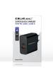 Obrázok pre Qoltec 52381 Super rychlá PD nabíječka | 1xUSB-C | 1xUSB| 90W | 5-20V | 2,4-4,35A | Černá