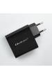 Obrázok pre Qoltec 52381 Super rychlá PD nabíječka | 1xUSB-C | 1xUSB| 90W | 5-20V | 2,4-4,35A | Černá