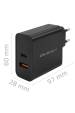 Obrázok pre Qoltec 52381 Super rychlá PD nabíječka | 1xUSB-C | 1xUSB| 90W | 5-20V | 2,4-4,35A | Černá