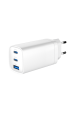 Obrázok pre Gembird TA-UC-PDQC65-01-W 3portová 65W GaN USB PowerDelivery rychlá nabíječka, bílý