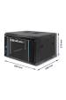 Obrázok pre Qoltec 54465 19" RACK skříň | 6U | 600 x 600 x 370 | Tvrzené dveře | Závěsný