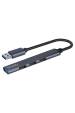 Obrázok pre SAVIO AK-70 USB-A hub - 3 × USB-A 2.0, 1 × USB-A 3.1 GEN 1, 4 v 1, 5 Gb/s
