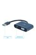 Obrázok pre Gembird A-USB3-HDMIVGA-01 USB grafický adaptér 3840 x 2160 px Šedá