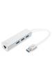 Obrázok pre Digitus DA-70250-1 dokovací stanice/replikátor portů USB 3.2 Gen 1 (3.1 Gen 1) Type-A Stříbrná, Bílá