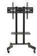 Obrázok pre Підставка для візка під телевізор Maclean, професійна, на колесах, макс 32-65", макс 40 кг, MC-739, чорний, підлога ...