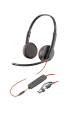 Obrázok pre HP Poly Stereofonní headset Poly Blackwire 3225 USB-C + 3,5mm konektor + adaptér USB-C/A (sada)