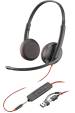 Obrázok pre HP Poly Stereofonní headset Poly Blackwire 3225 USB-C + 3,5mm konektor + adaptér USB-C/A (sada)