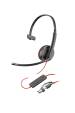 Obrázok pre HP Poly Stereofonní náhlavní souprava Poly Blackwire 3225 USB-C + 3,5mm konektor + adaptér USB-C/A