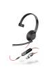 Obrázok pre HP Poly Monaurální headset Poly Blackwire 5210 USB-C + 3,5mm konektor + adaptér USB-C/A