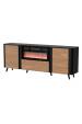 Obrázok pre Cama Komoda Volare 200 x 39 x 75 cm černá/ořech + krb
