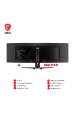 Obrázok pre MSI MPG 491CQPDE QD-OLED počítačový monitor 124,5 cm (49") 5120 x 1440 px Dual QHD Černá