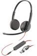 Obrázok pre HP Poly Stereofonní headset Poly Blackwire 3225 USB-C + 3,5mm konektor + adaptér USB-C/A (sada)