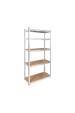Obrázok pre Metal storage rack 205x120x45 silver Rebel
